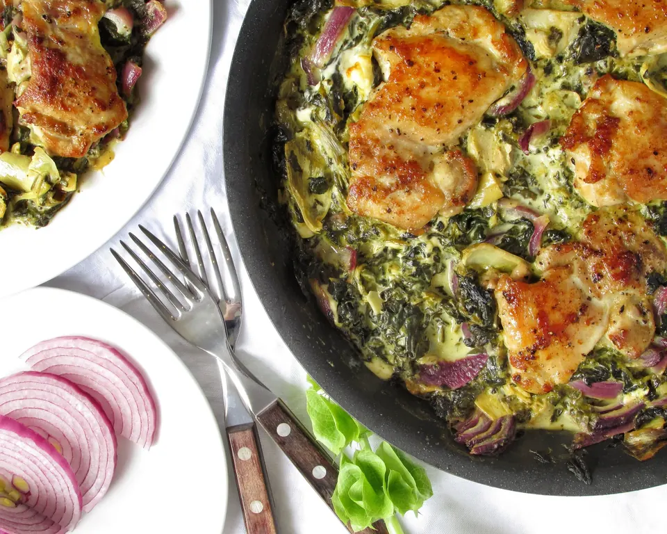 spinach artichoke dip chicken