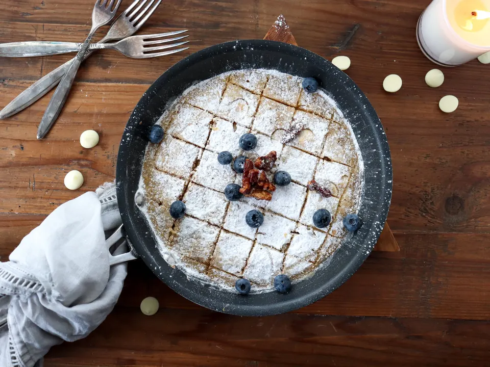 Small batch white chocolate brownie