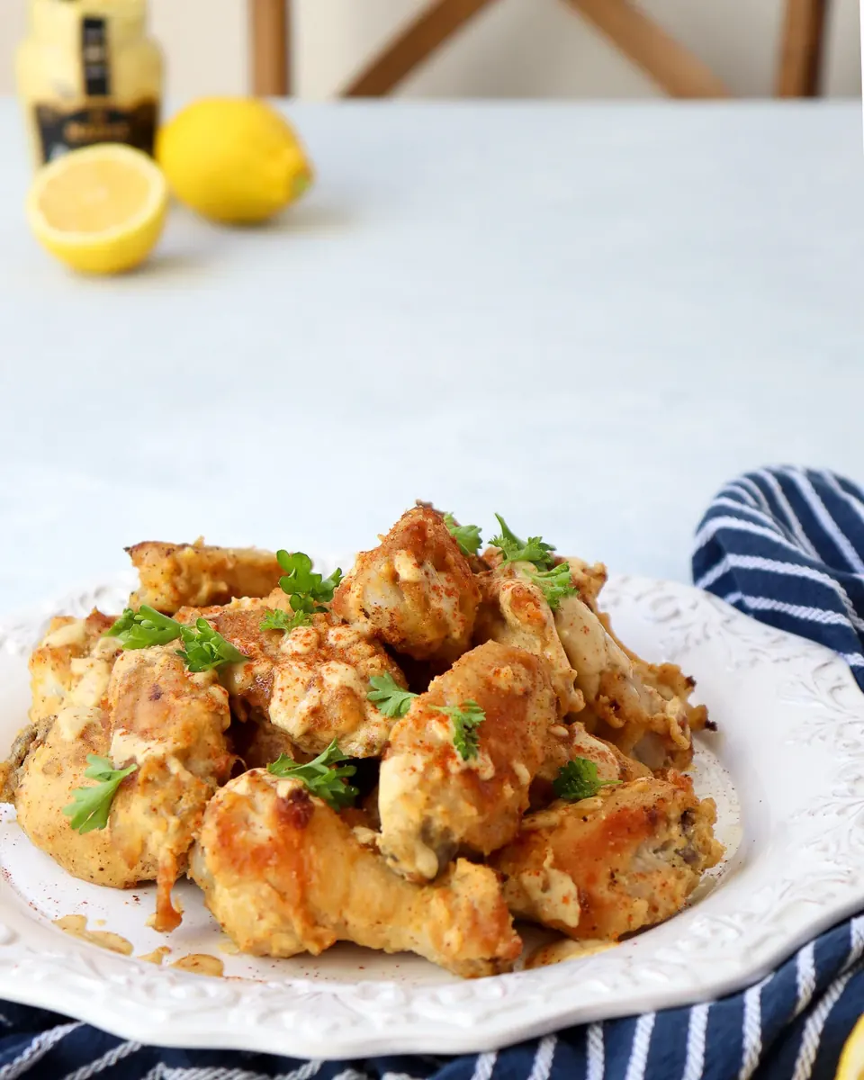 lemon mustard chili chicken wings recipe