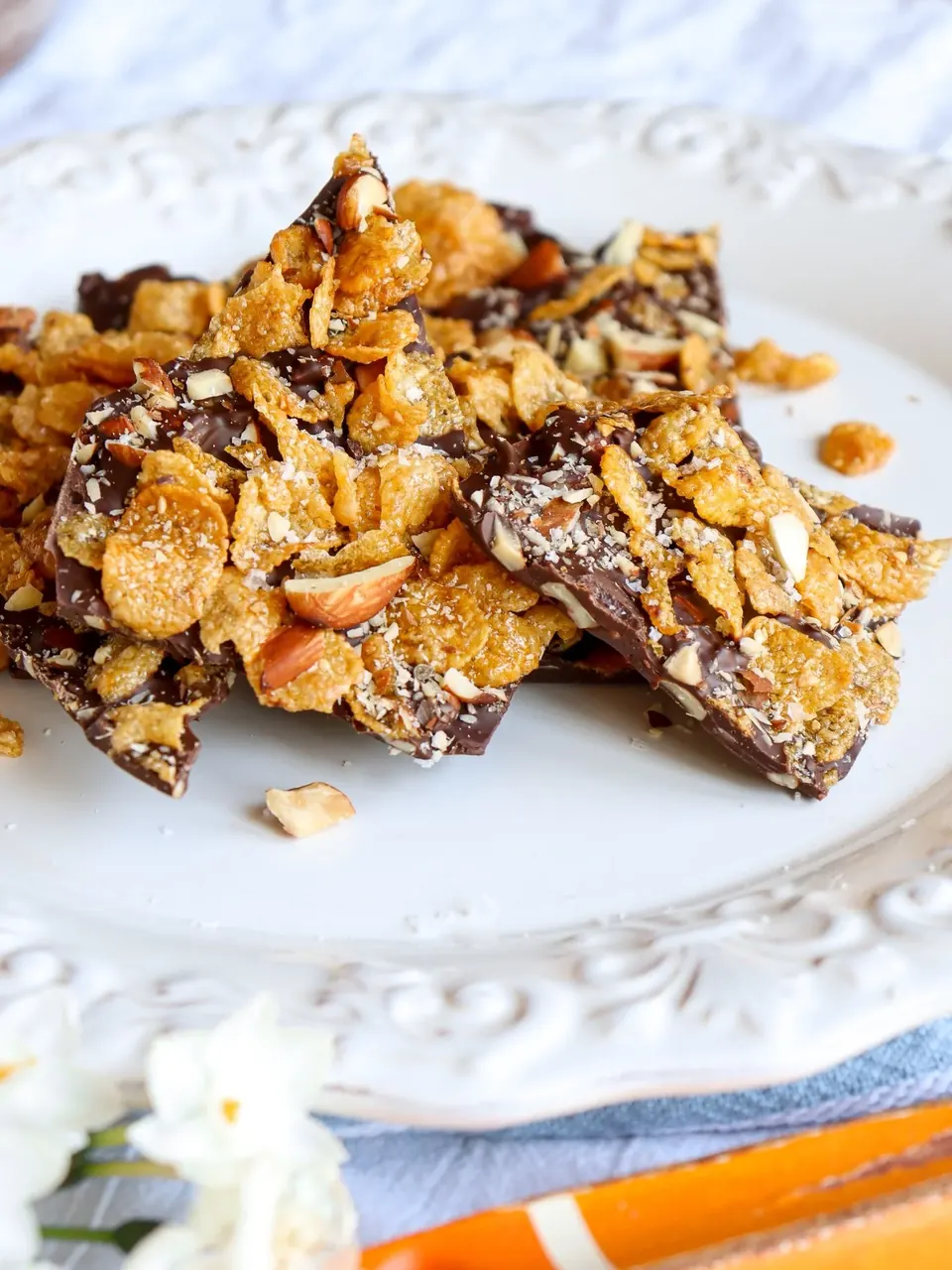 dark chocolate almond bark