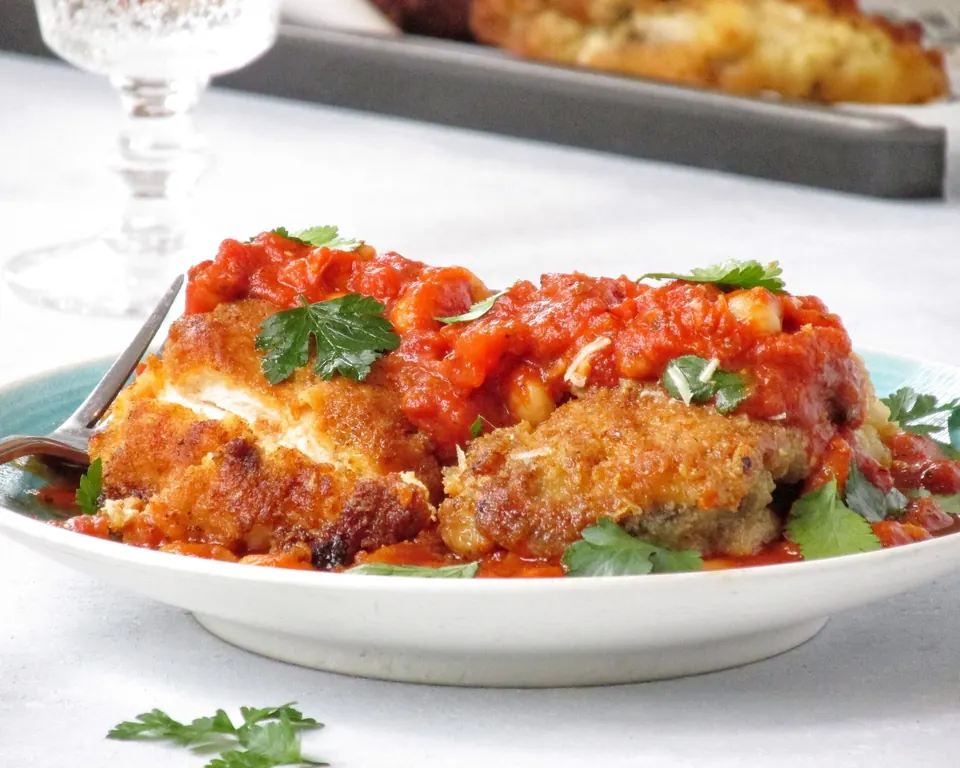 parmesan chicken & cannellini neapolitan sauce