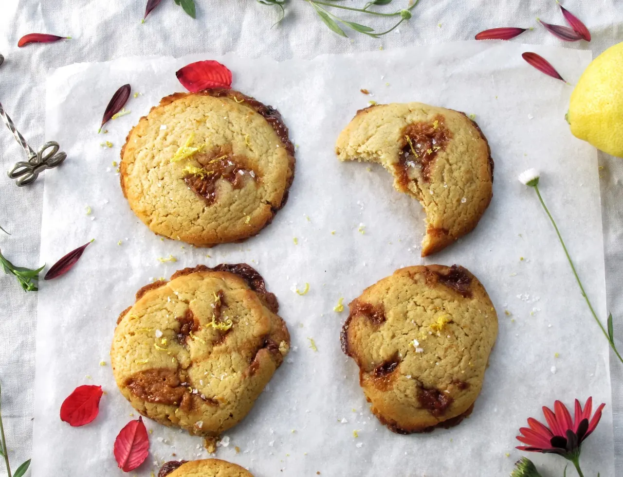 Salted Caramel Lemon Cookies Small Batch